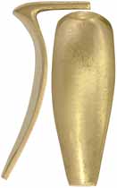 Lehigh County, Allentown-Bethlehem Buttplate, sand cast brass

Overall length 4-1/2", width 1-5/8", comb 2"